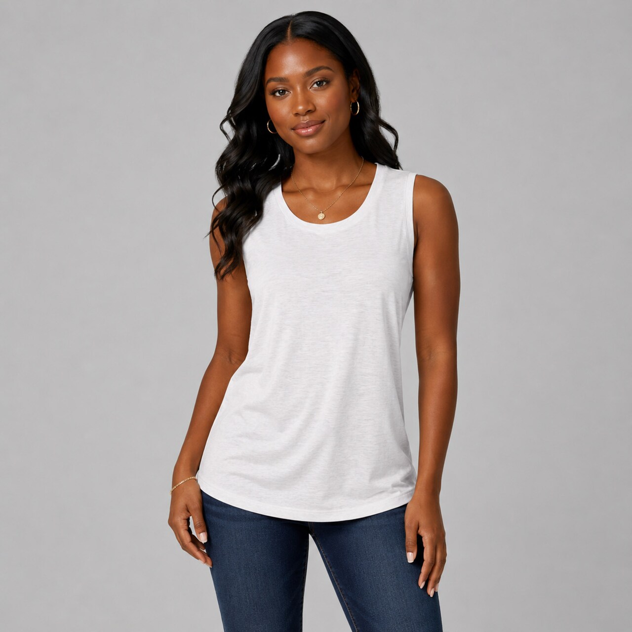 BELLA CANVAS Women’s Flowy Scoop Muscle Tank Sleeveless Top for Casual Wear
